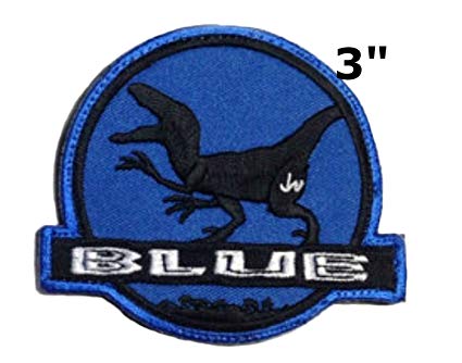 Dinosaurs Logo - Jurassic World BLUE Raptor Dinosaurs Movie Park Logo Extinct Fossil  Embroidered Sew/Iron-on Badge Patches Appliques Application