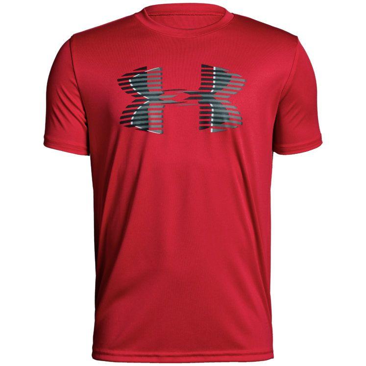 B.I.g Logo - Under Armour Boys' Tech Red Big Logo Short Sleeve T-Shirt by Under ...