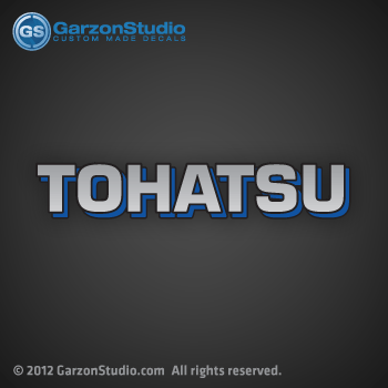 Tohatsu Logo - Tohatsu Outboard logo letters decal set | GarzonStudio.com