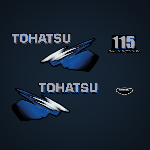 Tohatsu Logo - 2010-2014 Tohatsu 115 hp TLDI Decal set*