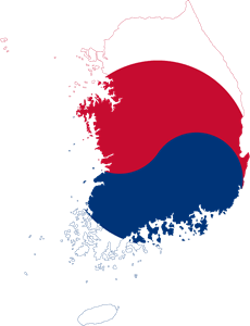 Korea Logo - Flag map of South Korea Logo Vector (.EPS) Free Download