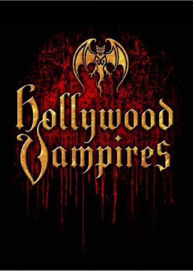 Vampires Logo - Hollywood Vampires Supergroup T-shirt - Logo and Album Cover Artwork |  Men's Black Shirt