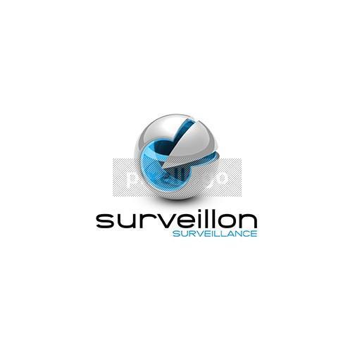 Surveillance Logo - Abstract Surveillance Camera 3D