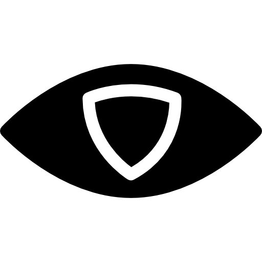 Surveillance Logo - Surveillance logo of an eye shape with shield outline iris Icons ...