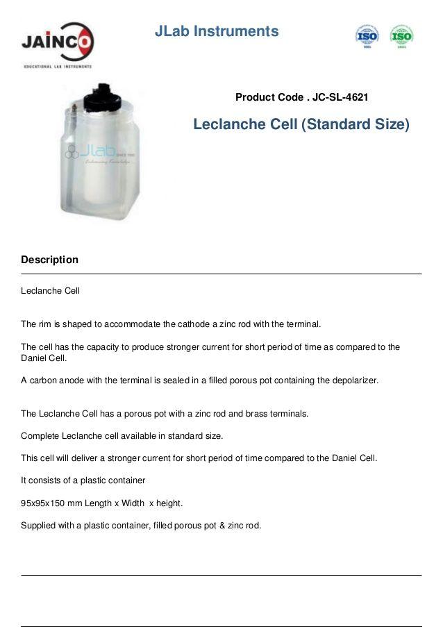 Leclanche Logo - Leclanche cell standard_size