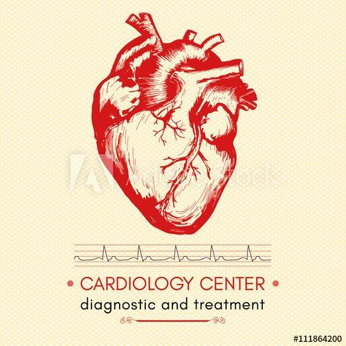 Cardiology Logo - Human heart medical symbol of cardiology logo cardiology center ...