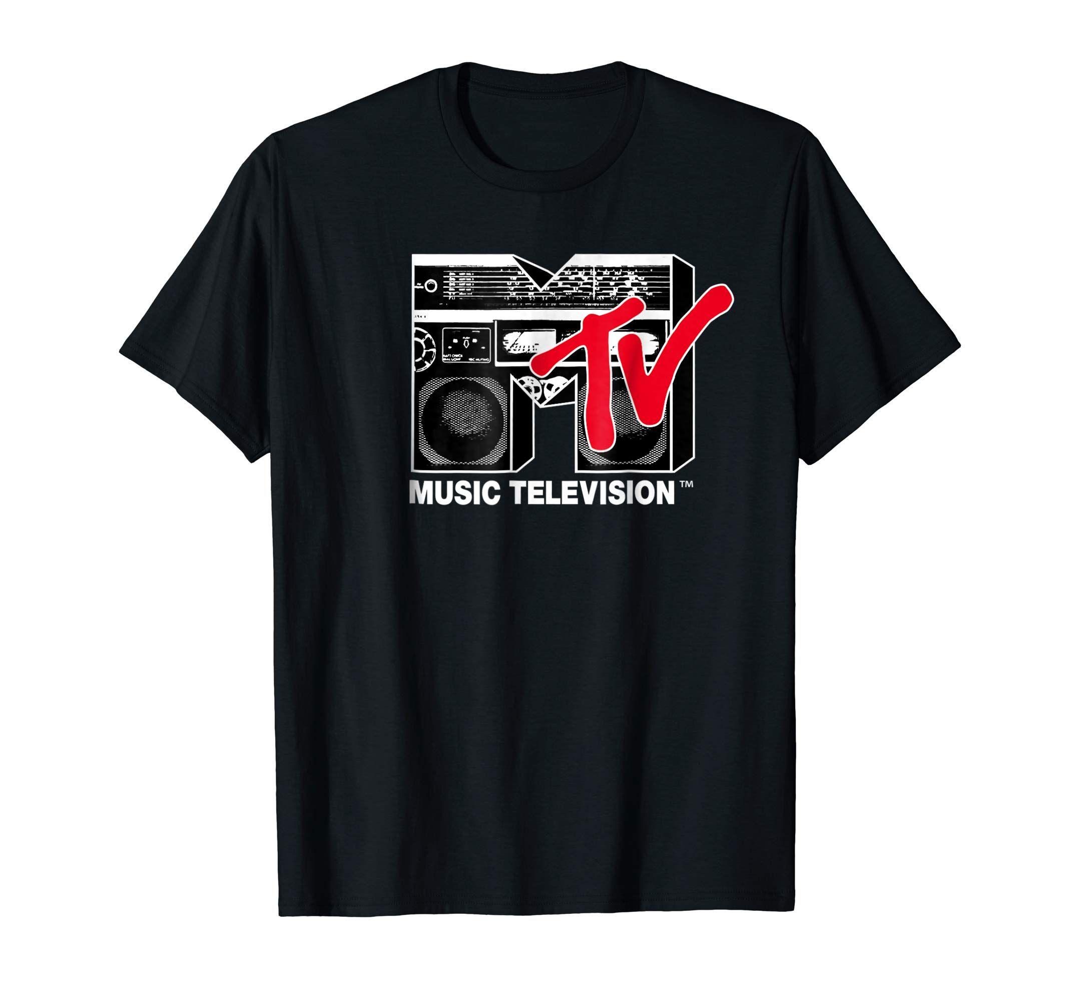 Boombox Logo - MTV Logo Red Boombox Graphic T-Shirt