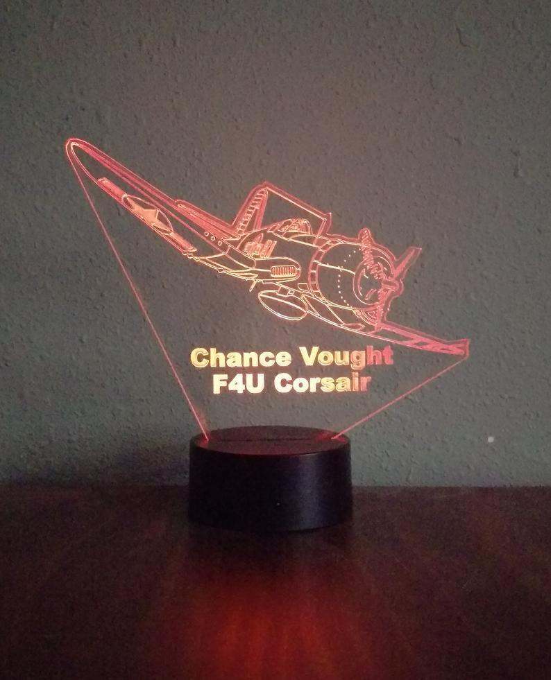 Vought Logo - Awesome Chance Vought F4U Corsair LED 3D lamp (1111) SHIPPING!