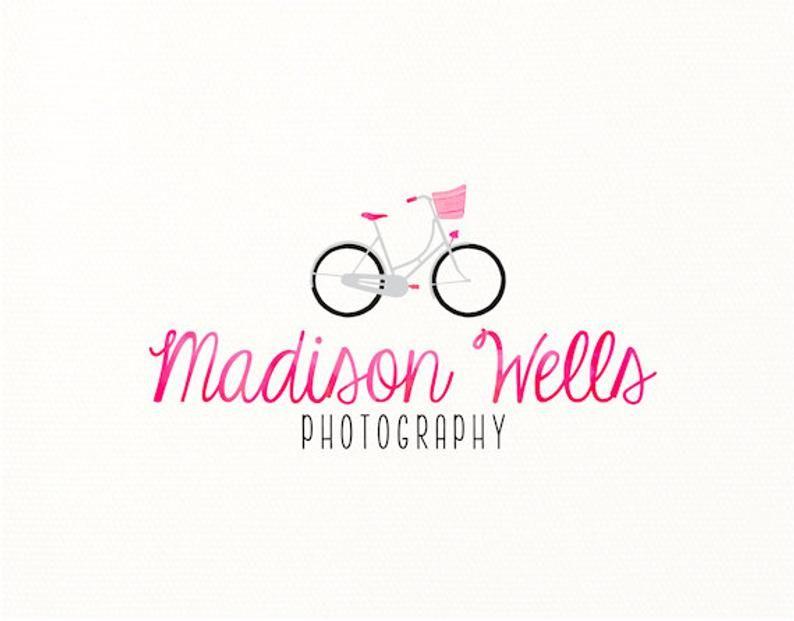 Bioe Logo - bike logo bicycle watercolor premade logo - Logo Design #405