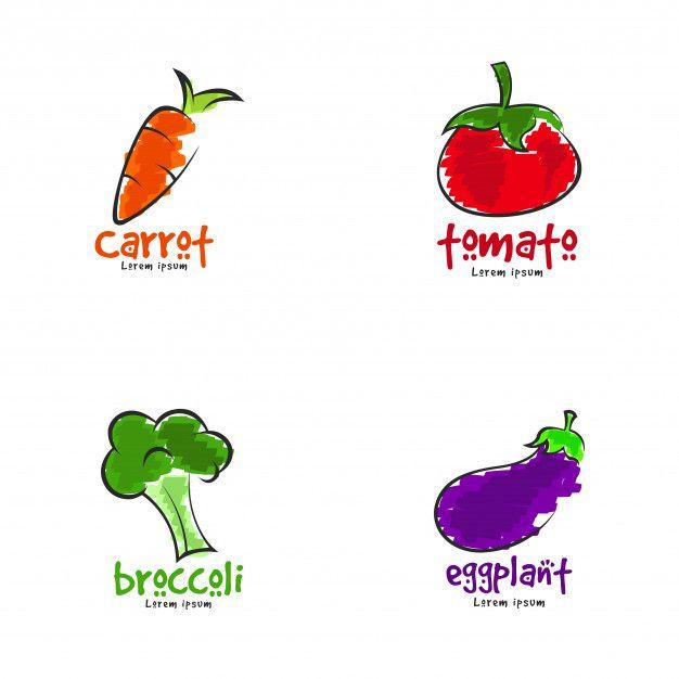 Vegetable Logo - Vegetable logo set Vector