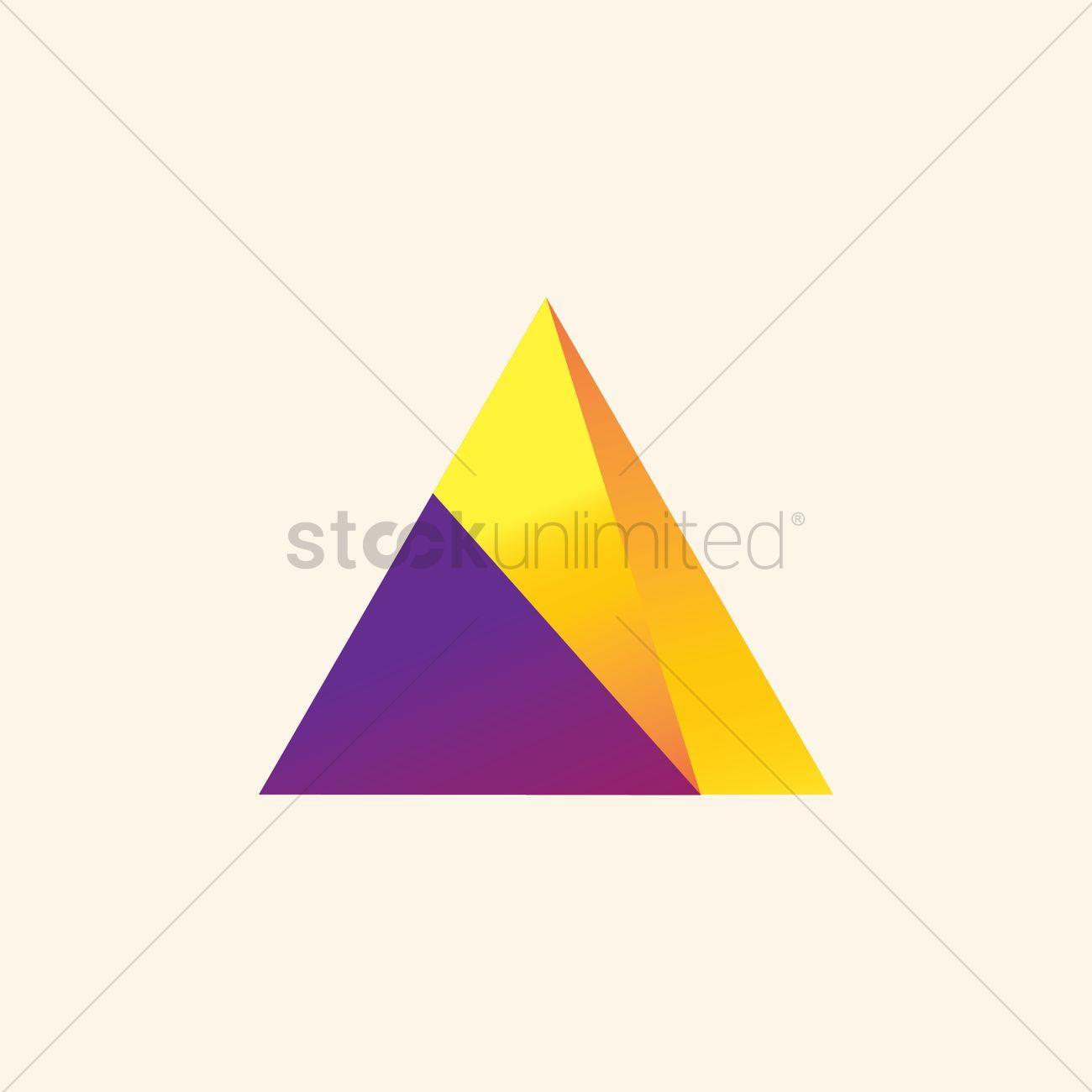 Pryamid Logo - Pyramid logo element Vector Image - 1634039 | StockUnlimited