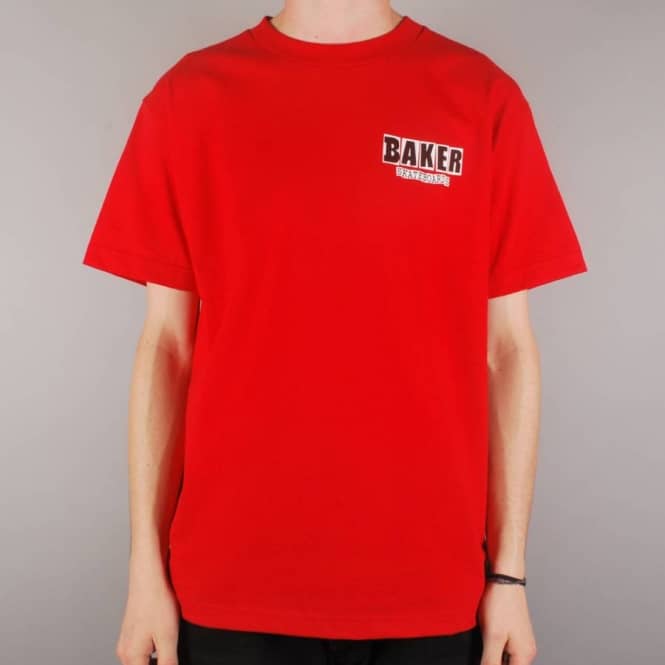 Red Clothes Brand Logo - Baker Skateboards Brand Logo Skate T-Shirt - Red/Black - SKATE ...