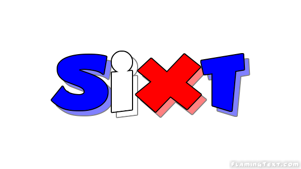 Sixt Logo - France Logo. Free Logo Design Tool from Flaming Text