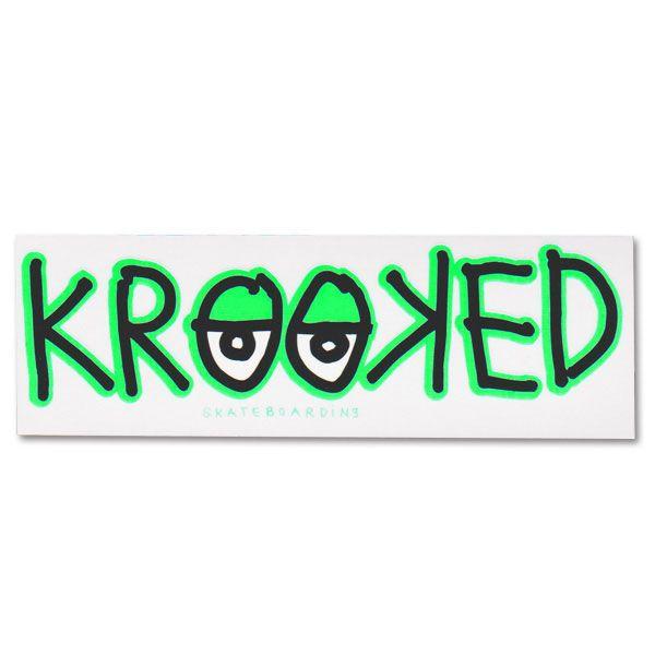 Krooked Logo - Krooked Logo Sticker Neon Green crooked / logo design / skateboard /  skateboarding / clear / stickers / decals / 02P05Nov16