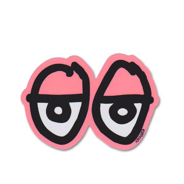 Krooked Logo - Krooked Eyes Small Sticker Neon Pink crooked / logo eye / skateboard /  skateboarding / die-cut / stickers / decals / neon pink / 02P09Jul16