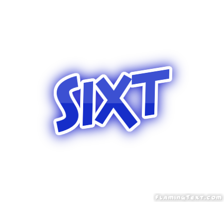 Sixt Logo - France Logo | Free Logo Design Tool from Flaming Text