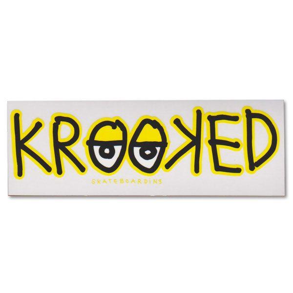 Krooked Logo - Krooked Logo Sticker Yellow crooked / logo design / skateboard /  skateboarding / clear / stickers / decals / 02P09Jul16