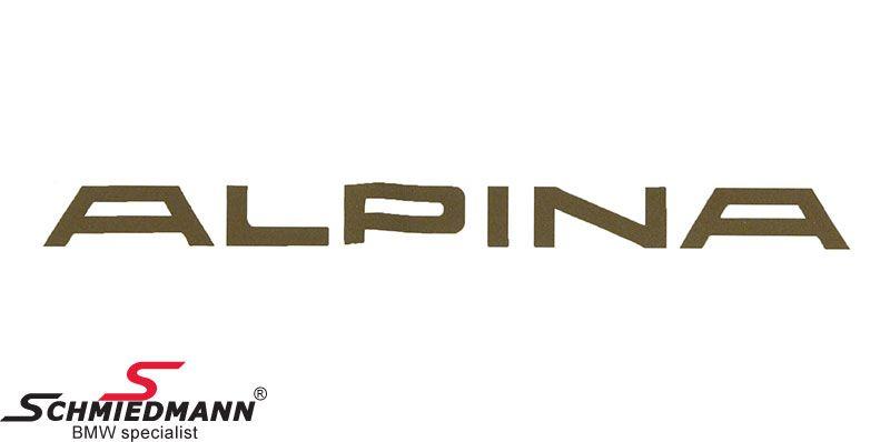 Alpina Logo - Alpina logo sticker -gold- original Alpina L= 132MM