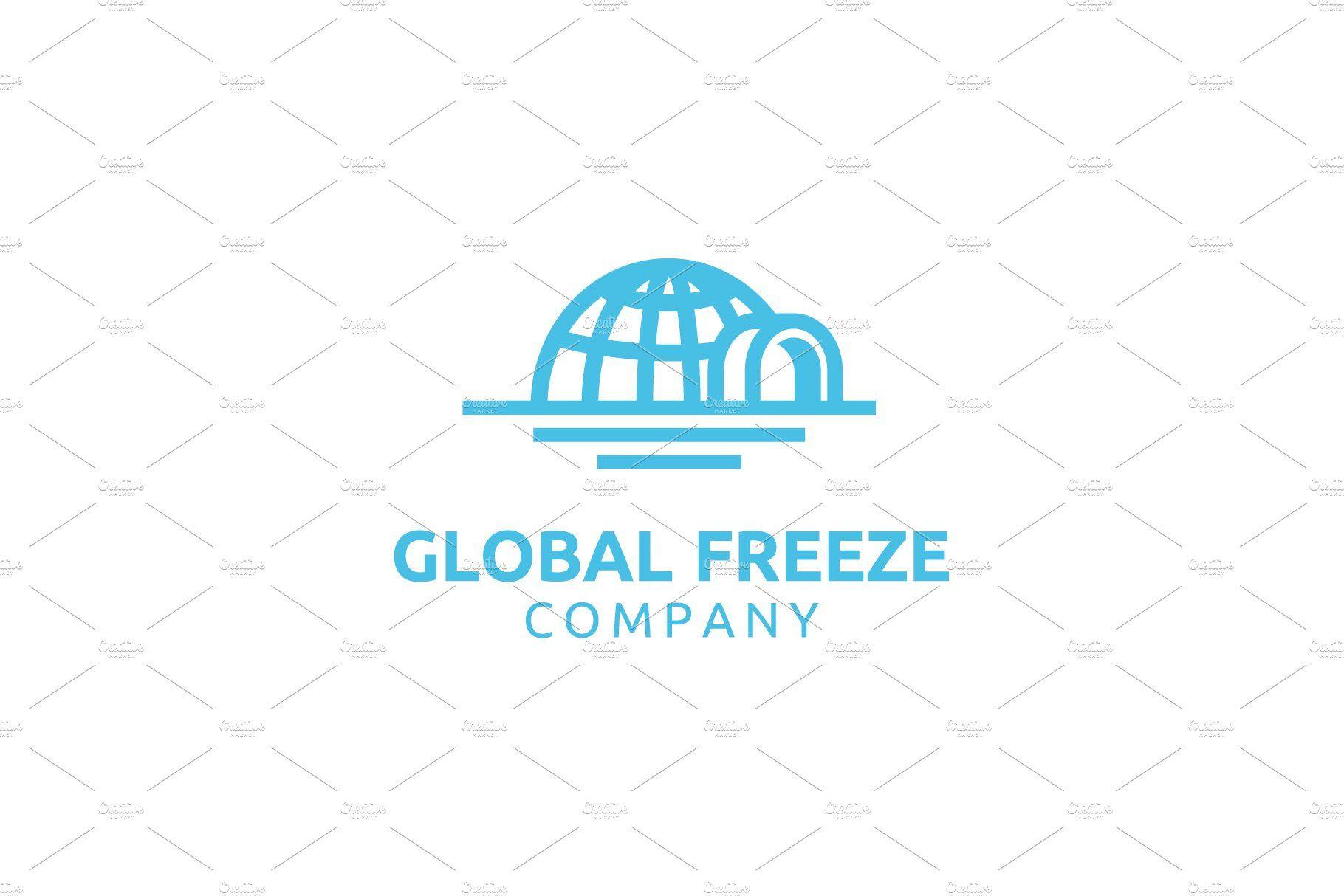 Freeze Logo - Igloo & Globe for Global Freeze logo