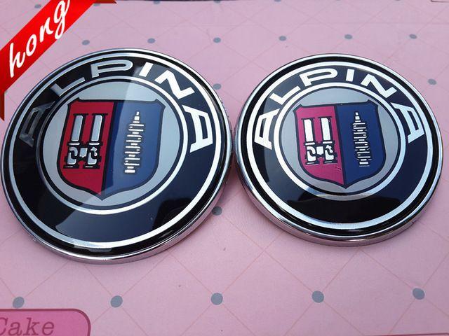 Alpina Logo - US $7.11 10% OFF. 2pcs Free Shipping High Quality 82mm Or 73mm ALPINA Logo Car Front Hood Bonnet Badge Rear Emblem With Pins Auto Accessories In Car