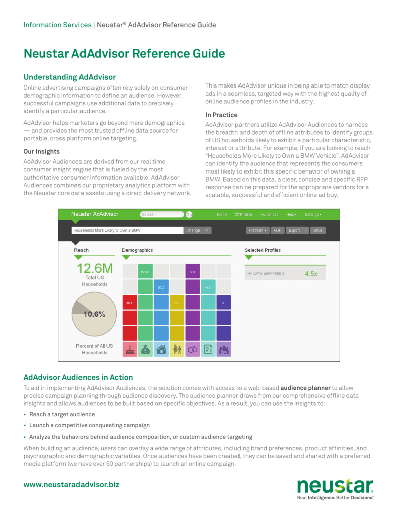 AdAdvisor Logo - Neustar AdAdvisor Reference Guide