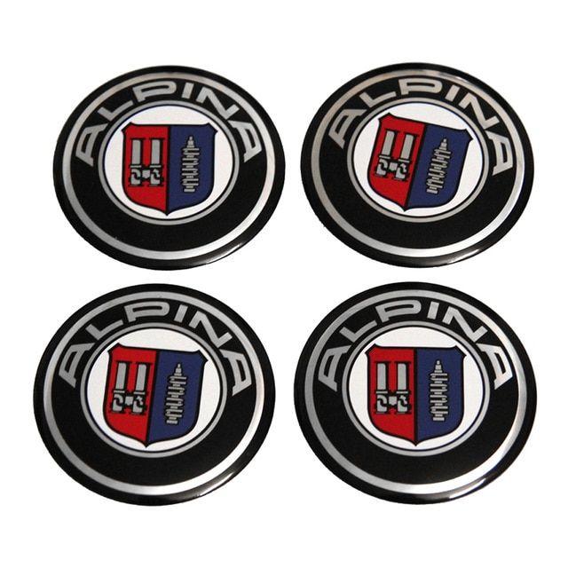 Alpina Logo - Wheel Center Hub Cap Sticker For BMW ALPINA Logo E46 E39 E90 E60 F30 X5 E53  E30 F20 X5 E70 F10 Car Styling Aluminum Decals