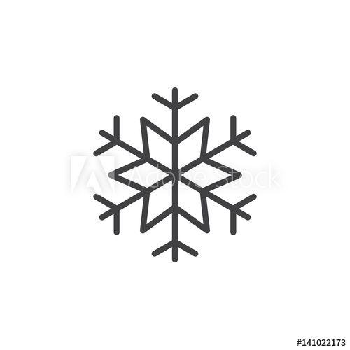 Freeze Logo - Snowflake, freeze line icon, outline vector sign, linear style ...