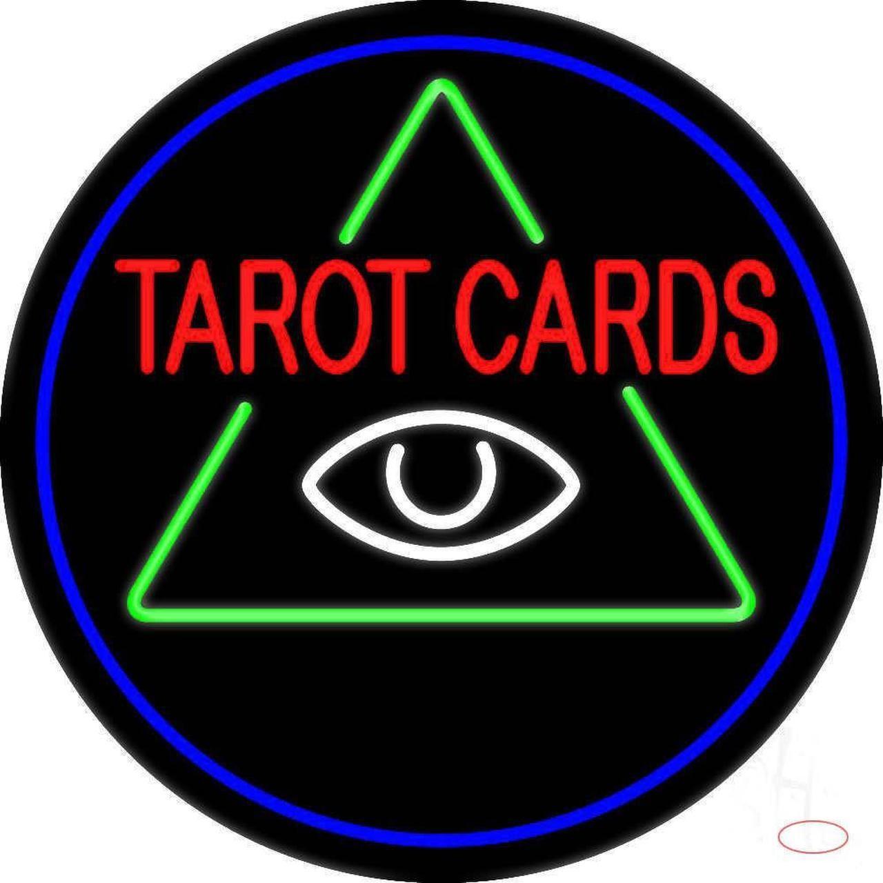 Tarot Logo - White Tarot Cards Logo Real Neon Glass Tube Neon Sign