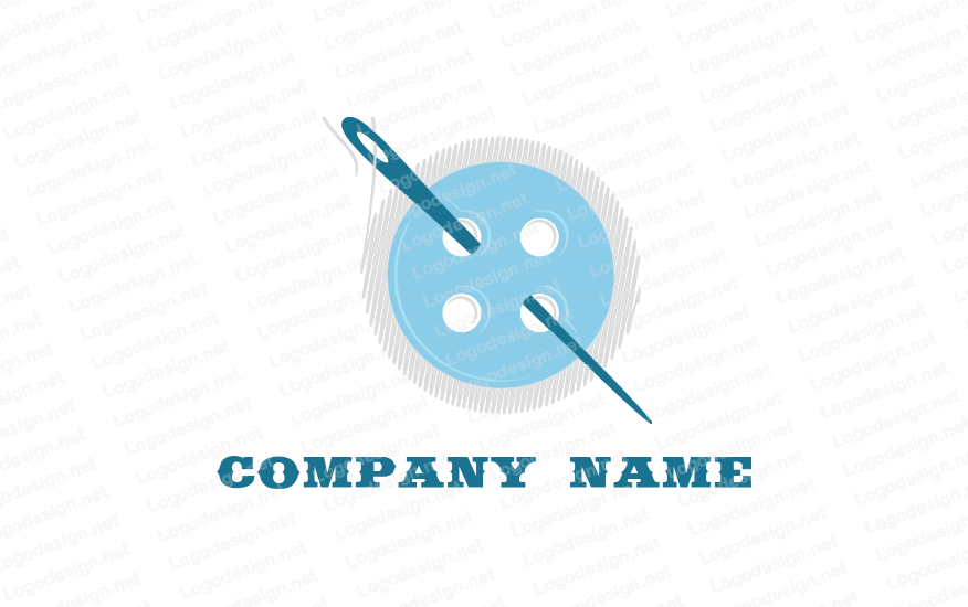 Button Logo - needle in button. Logo Template by LogoDesign.net