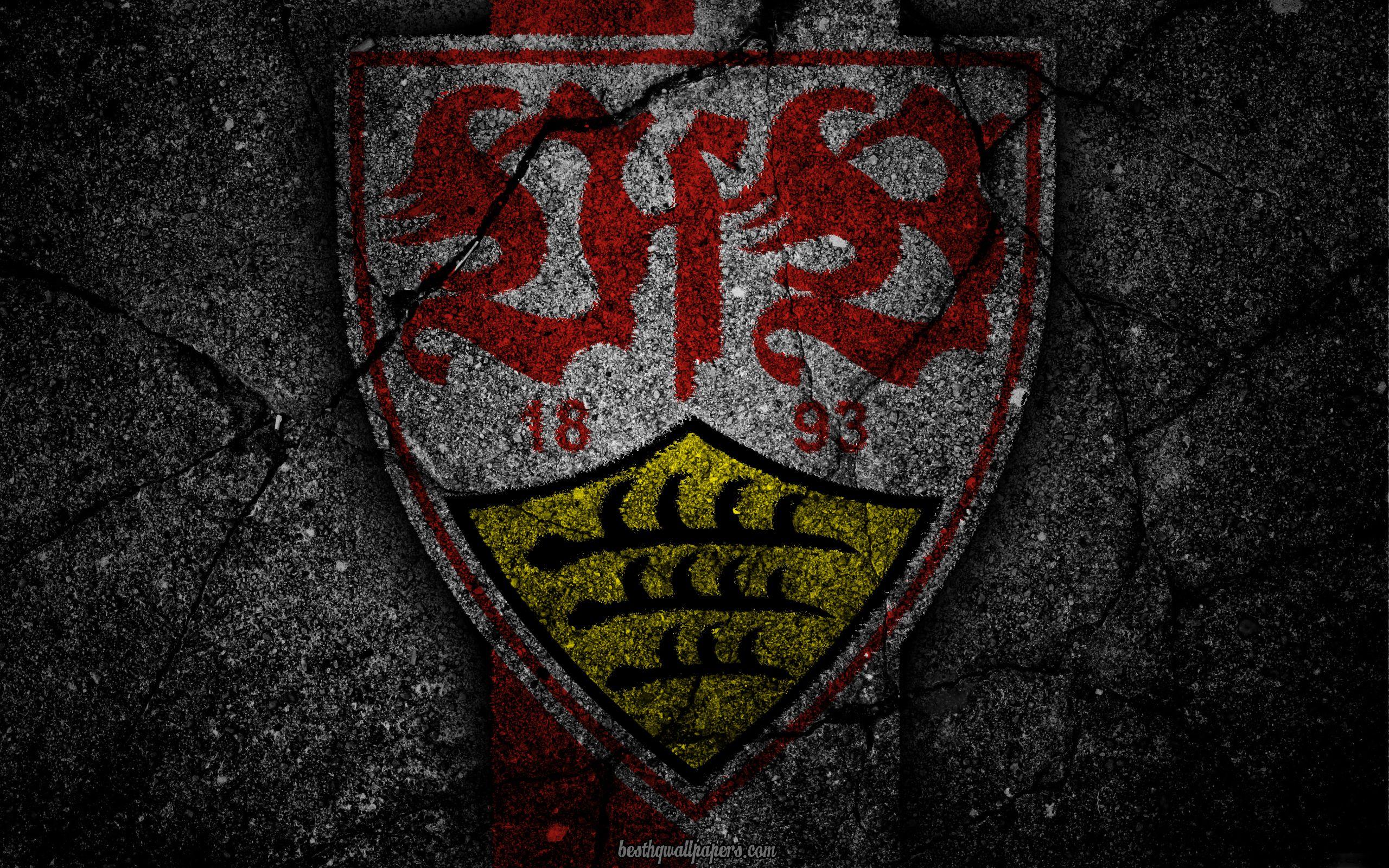 VfB Logo - Download wallpapers Stuttgart, logo, art, Bundesliga, soccer ...