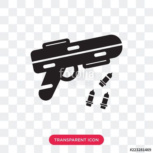 Pistol Logo - Pistol vector icon isolated on transparent background, Pistol logo ...