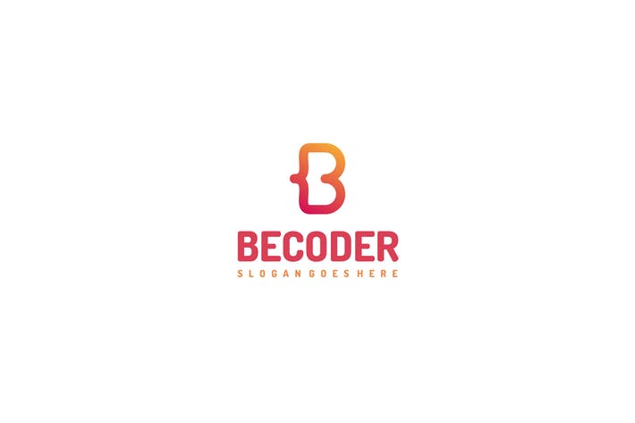 Code Logo - B Letter-Code Logo by 3ab2ou on Envato Elements