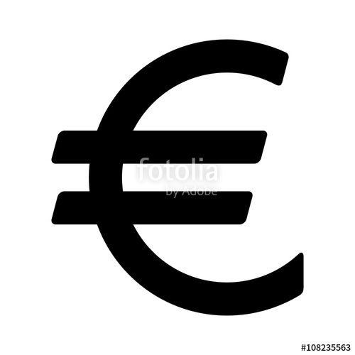 Euro Logo - European euro currency or euro symbol flat icon for apps