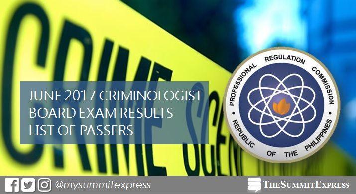 Criminologist Logo - List of Passers: June 2017 Criminologist (CLE) board exam results ...