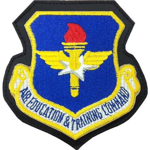 AETC Logo - Air Force Patch: Air Education and Training Command - leather