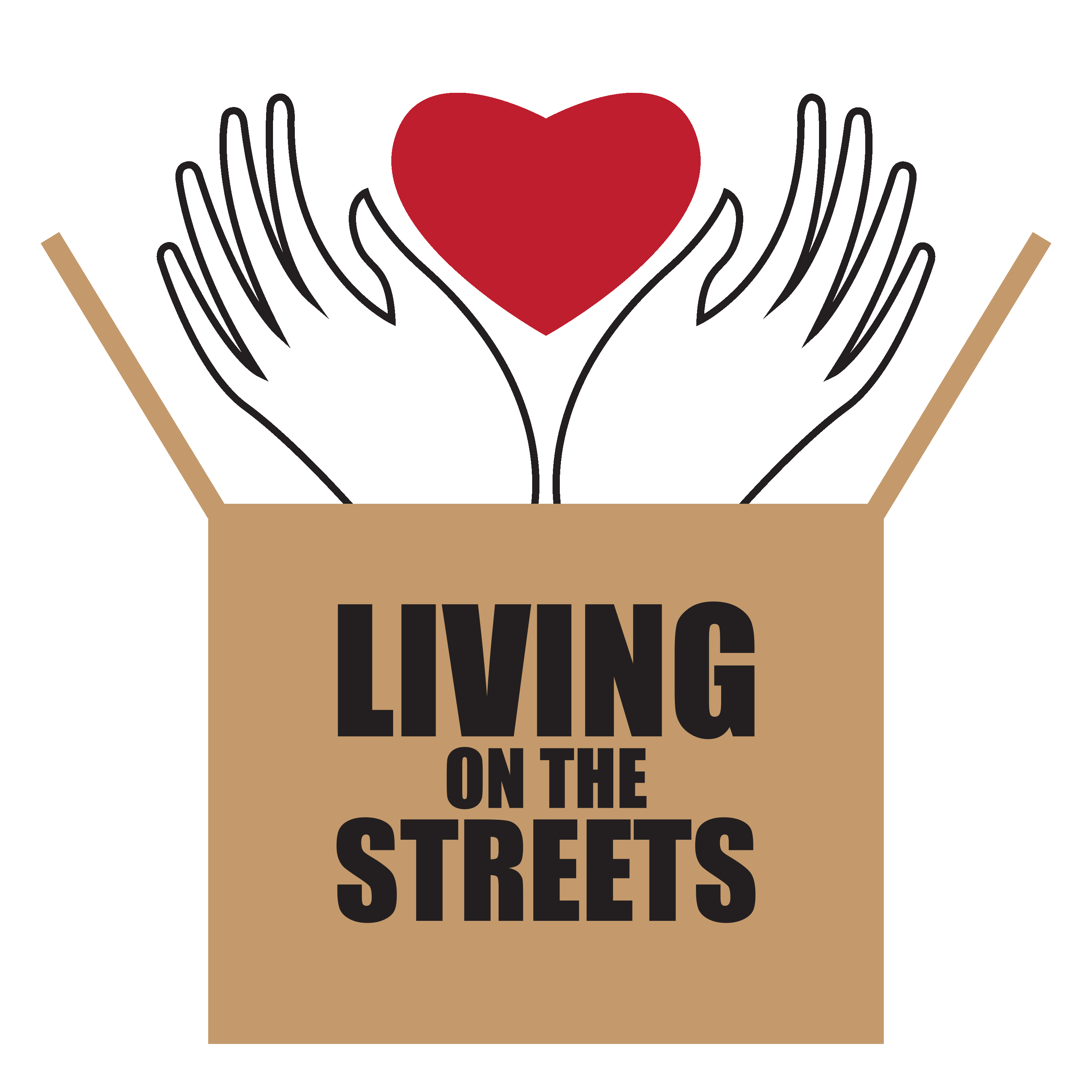 Homeless Logo - Living on the Streets Hands Pantry