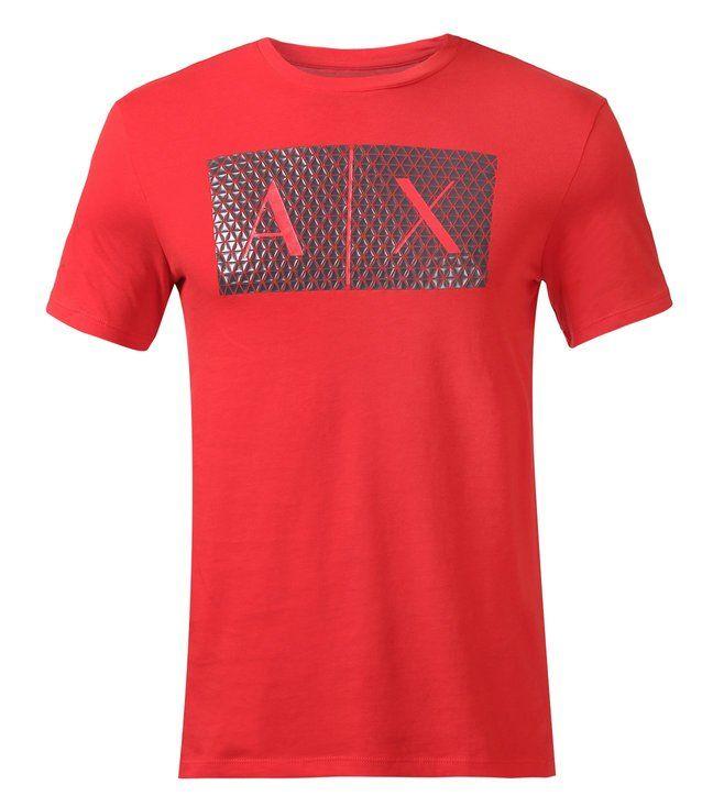 Red Triangle Clothing Logo - Buy Armani Exchange Red Triangle Logo T Shirt For Men Online Tata