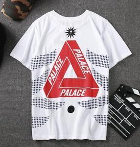 Red Triangle Clothing Logo - Fashion Unisex PALACE Red Triangle Round Neck Cotton T-Shirts Casual ...