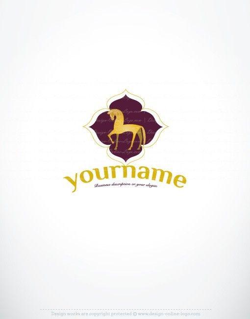 Arabian Logo - Exclusive Design: Ready Made Ethnic Arabian Horse Logo + Compatible FREE  Business Card