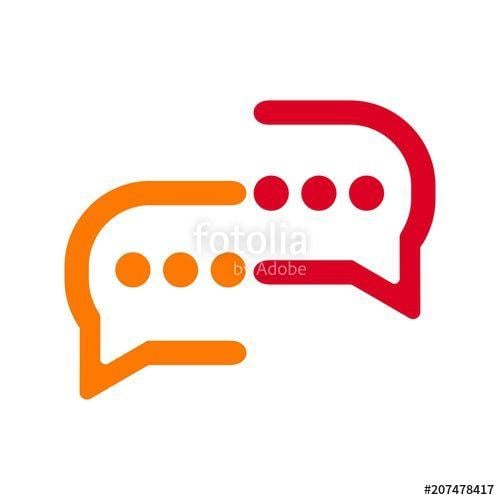 Dialogue Logo - bubble talk logo. communication icon. dialogue symbol. vector eps 08 ...