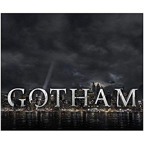 Gotham Logo - Gotham City Skyline Clouded in Darkness with Logo 8 x 10 Photo at ...