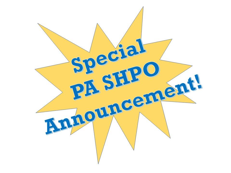 SHPO Logo - Special Announcement! PA SHPO looking for Archaeology Intern ...