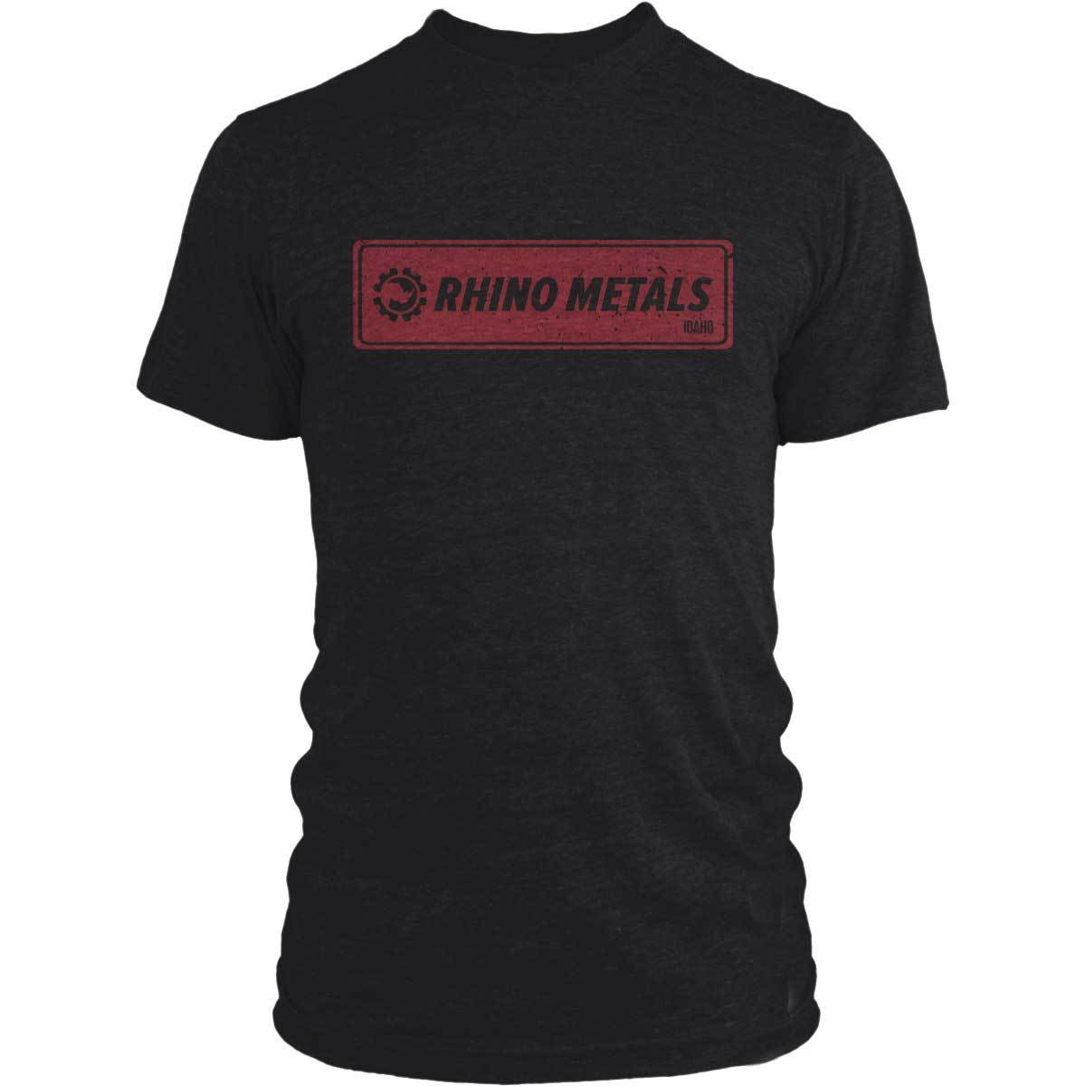 T-Shirts Logo - RHINO METALS VINTAGE T-SHIRT - RHINO RED LOGO