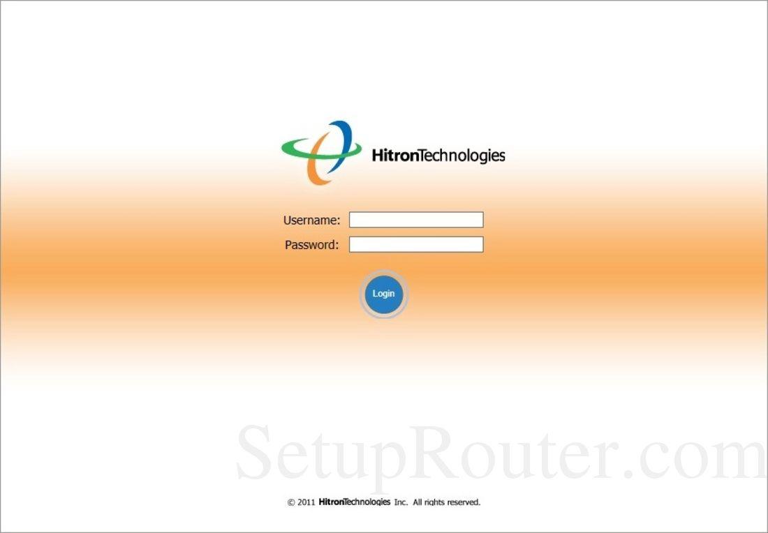 Hitron Logo - Hitron Technologies CGN-AP Screenshot Login