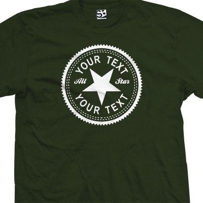 T-Shirts Logo - Custom Inverse Converse Style Personalized T Shirt