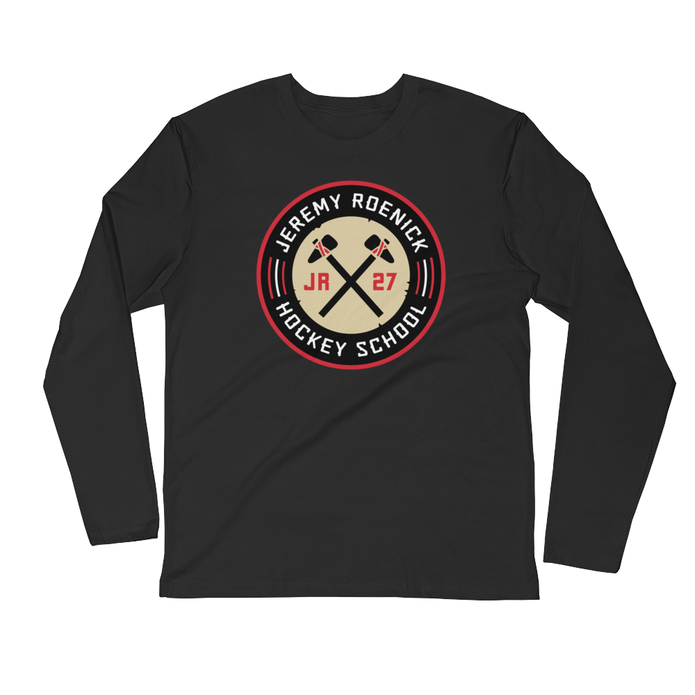 T-Shirts Logo - JR Hockey School Logo LS T Shirt (Black)
