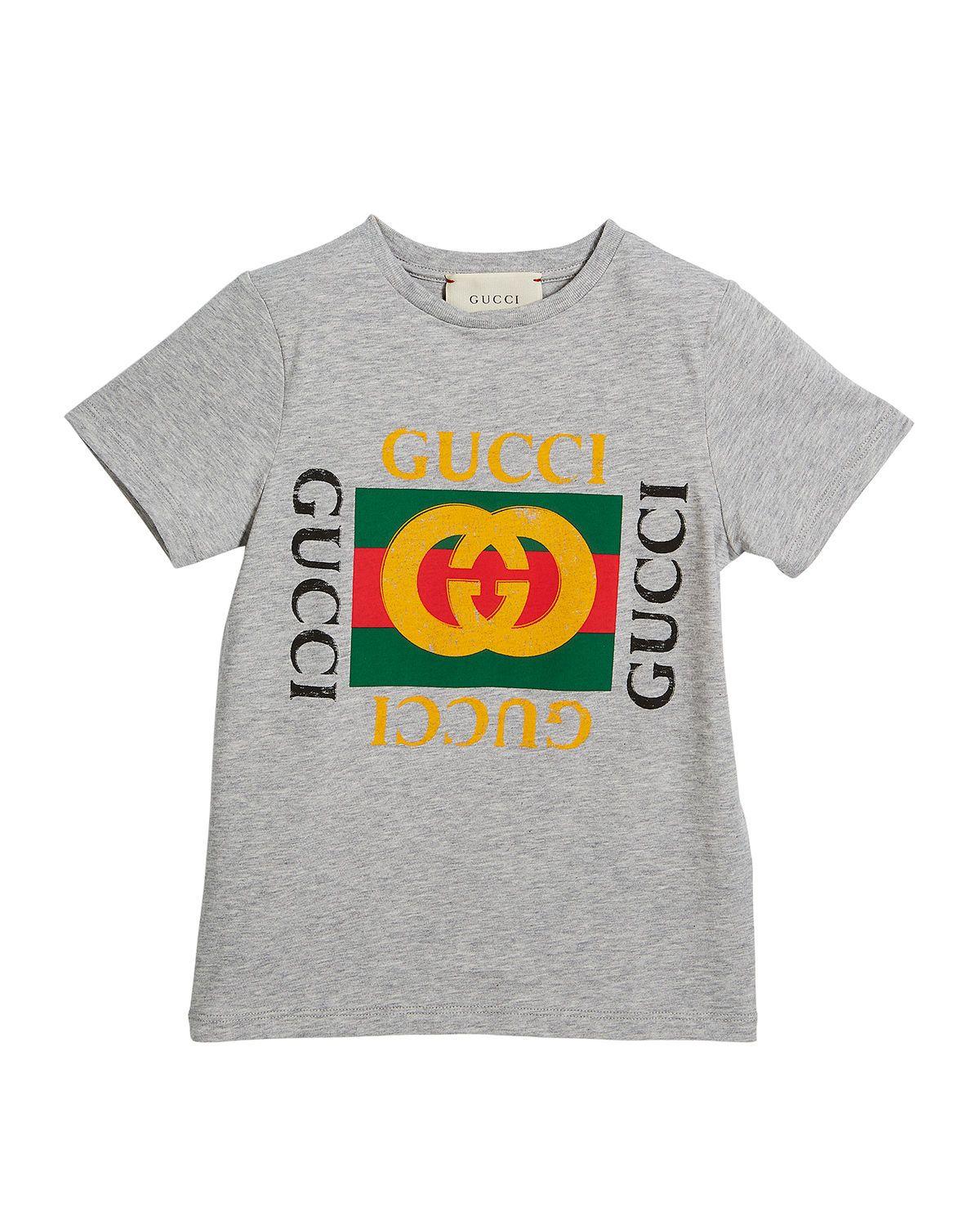 T-Shirts Logo - Gucci Logo T-Shirt, Size 4-12