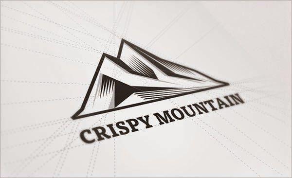 Linocut Logo - Crispy Mountain Linocut Logo Design Technology News