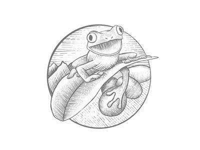 Linocut Logo - Frog Logo Linocut by Adam Feller on Dribbble