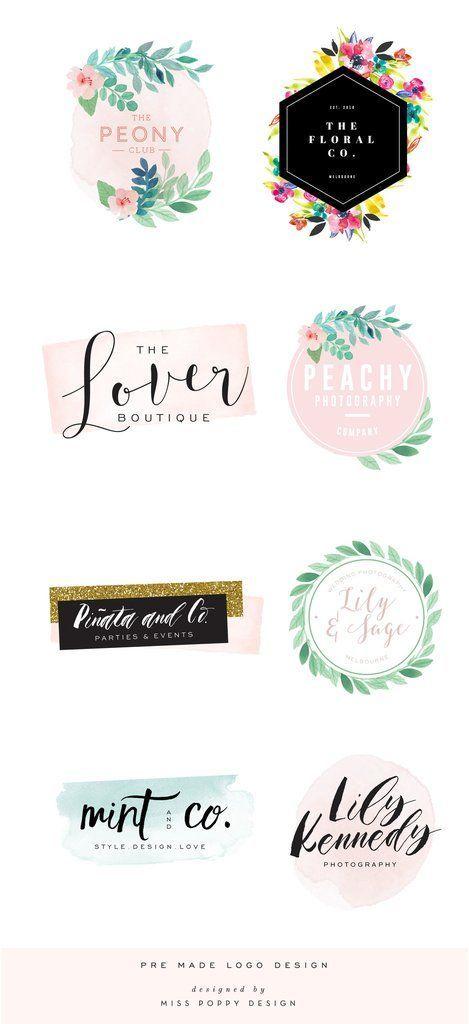 Cost-Effective Logo - Grace - instant logo | логотип | Logo design, Design, Florist logo